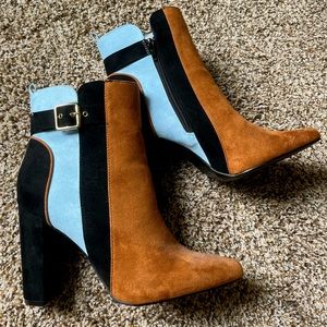 Suede Heel Boots